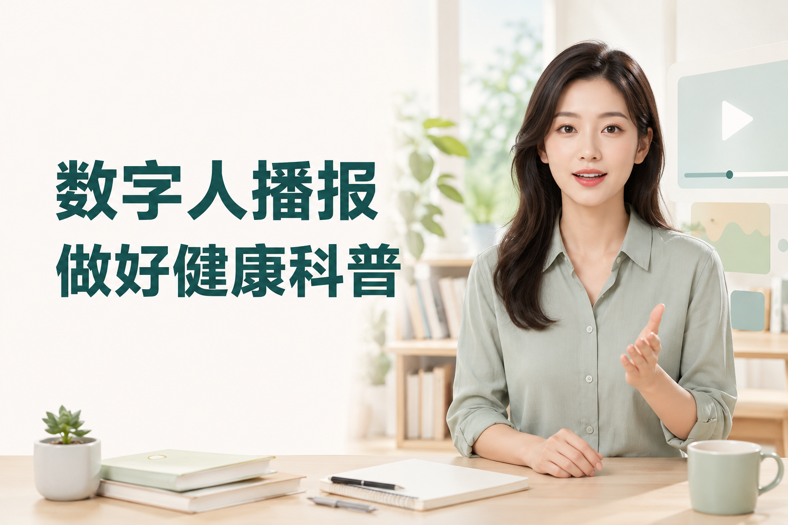 来画数字人播报：健康科普视频怎么做得稳定又规范？